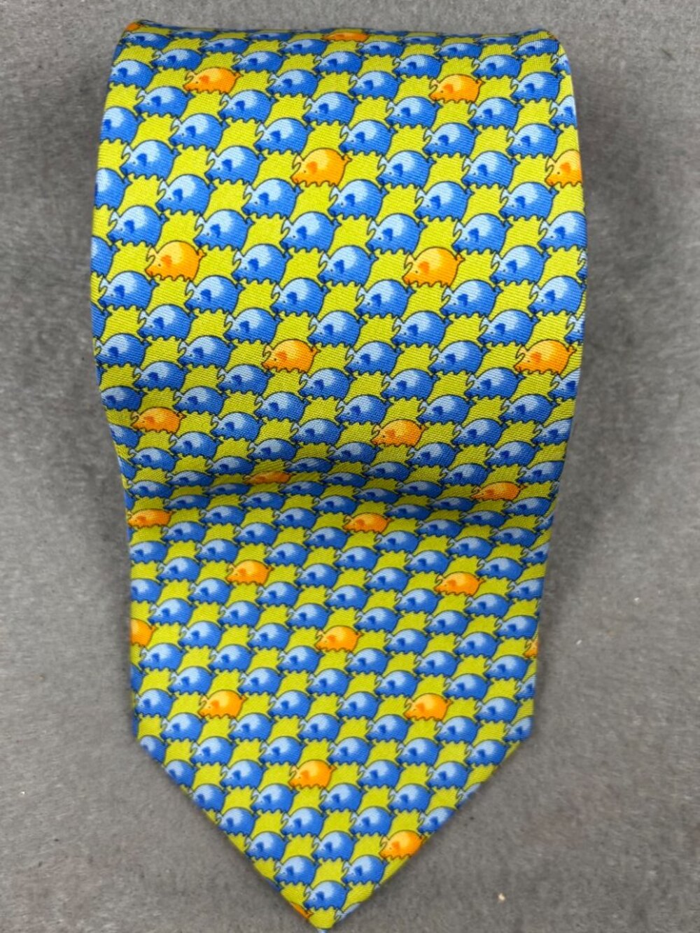 Holland & Sherry Silk Pig Novelty Print Tie Handmade USA - Picture 2 of 7